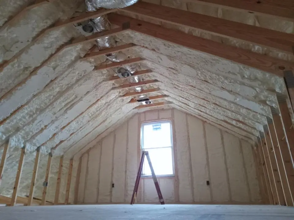 Spray foam roofing application for Crawl Space Insulation project in Barling